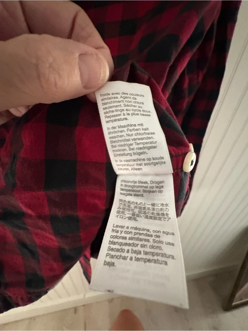 J. Crew Red and Black Buffalo Plaid Button-Down Shirt slim Fit
